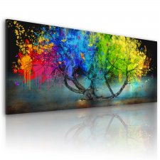 Obraz na płotnie do salonu - MAGICZNE DRZEWO 150x60cm 02595