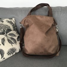 Torba hobo XXL - brąz, czekolada