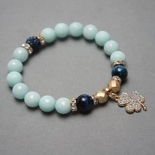 Blue clover - bransoletka