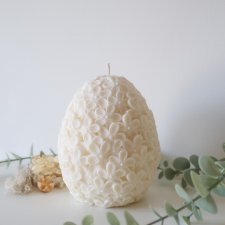 Świeczka świeca sojowa naturalna kwiat jajo