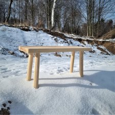 Ławka do przedpokoju drewniana, z litego drewna, ławeczka, ryczka, siedzisko