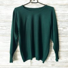 Butelkowy sweter 100% wełna
