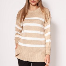 Dzianinowa bluza - SWE297 beż/ecru MKM