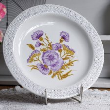 Ręcznie malowany duży talerz porcelanowy, Scherzer, ozdobny