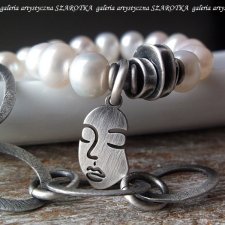 ONA bransoletka z naturalnych pereł i srebra