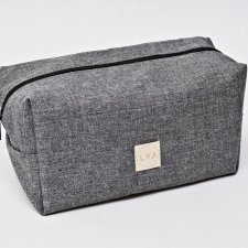 Kosmetyczka męska, duża męska kosmetyczka podróżna, kuferek saszetka etui organizer szara