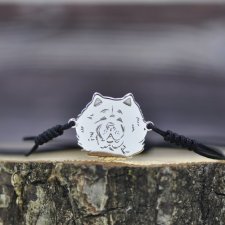 Chow Chow - bransoletka z psem, srebro 925