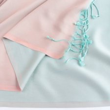 dwustronny pastelowy szal vintage