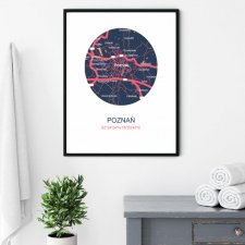 Plakat Grafika Poznań mapa