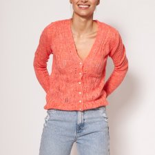 Sweter z dekoltem w serek - SWE267 marakuja MKM