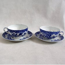 Japońska porcelana-Nippon Sakura Blue-2 filiżanki ze spodkami.