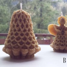 DZWON W KORONCE - świeca z wosku pszczelego