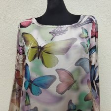 MADE IN ITALY - BLUZKA W MOTYLE