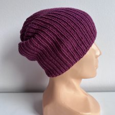Czapka wełniana NANA 100% Baby Merino 34 Wrzos