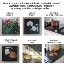 Deska do krojenia z granitu - możesz na niej kroić, ubijać mięso, siekać, zagnieść ciasto lub przygotować pizzę