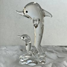 Delfiny - kryształ i szkło artystyczne ❀ڿڰۣ❀ Ręczna praca
