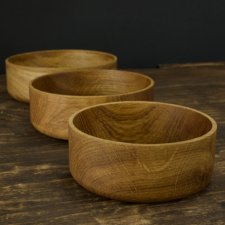 Zestaw 3 sztuk drewnianych miseczek