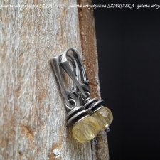 YELLOW-SILVER kolczyki z cytrynu i srebra