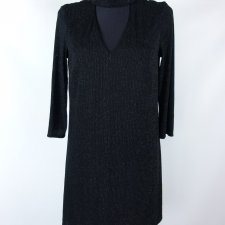 F&F czarna połyskująca sukienka mini 10 / 38