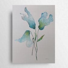 Kwiaty-akwarela formatu 30/40 cm