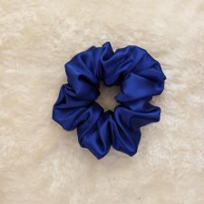 Gumka do włosów scrunchie NIEBIESKA