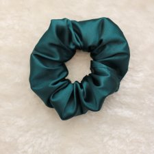 Gumka do włosów scrunchie ZIELONA