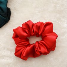 Gumka do włosów scrunchie CZERWONA