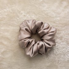 Gumka do włosów scrunchie BEŻOWA