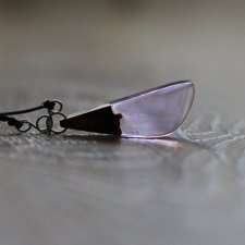 Wisiorek z czeczoty i fioletowej żywicy (167)