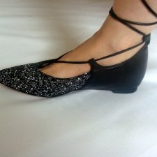 OXITALY * -  ( NOWE)  WŁOSKIE SZNUROWANE BALERINY