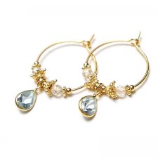 Boho Blue topaz - kolczyki