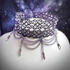 Naszyjnik-obroża wiktoriańska Purple Colier