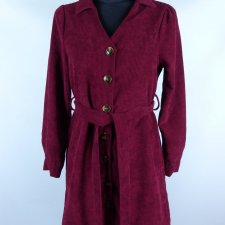 Shein sztruksowa sukienka przed kolano szmizjerka ze sztruks S / 36