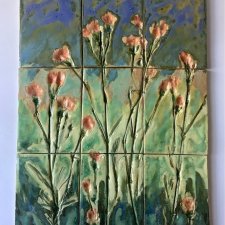 Zestaw kafli ceramicznych "Kwiaty"