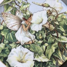 The white bindweed  fairy by CICELY Mary Baker 1988 barker Fine Bone China kolekcjonerski talerz porcelanowy
