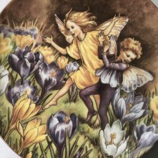 The crocus fairy by CICELY Mary Baker 1988 barker Fine Bone China kolekcjonerski talerz porcelanowy