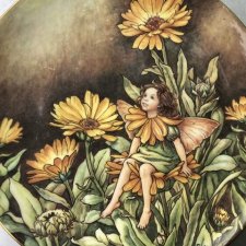 The marigold  fairy by CICELY barker 1988 Fine Bone China kolekcjonerski talerz porcelanowy