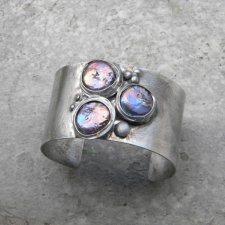 Fioletowe perły - BRANSOLETA MANKIET - CUFF