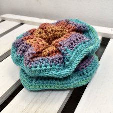 Gumka frotka scrunchie do włosów handmade bawełna