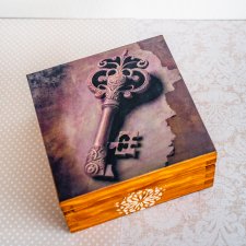 Pudełko drewniane - Klucz do serca