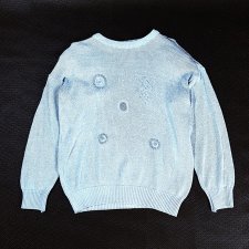 błękitny sweterek vintage 40 L oversize