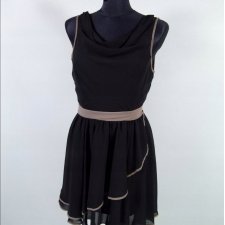 Apricot szyfonowa sukienka mini / S
