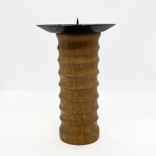 Drewniany świecznik modernistyczny, Niemcy, lata 60.