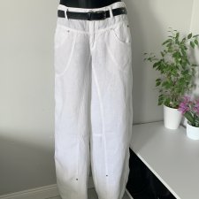 Szerokie Lniane spodnie SIGNAL 42 XL 100% Len