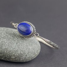 Srebrna bransoletka z lapisem lazuli
