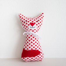 Kotek dla maluszka - Mruczek - Serduszko 18 cm