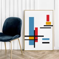 Plakat Geometria w stylu Mondriana 40x50 cm