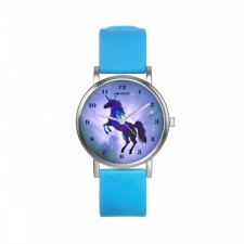 Zegarek mały - Jednorożec - silikonowy, niebieski