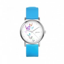 Zegarek mały - Motyle - silikonowy, niebieski