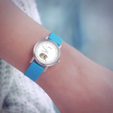 Zegarek mały - Jeżyk - silikonowy, niebieski